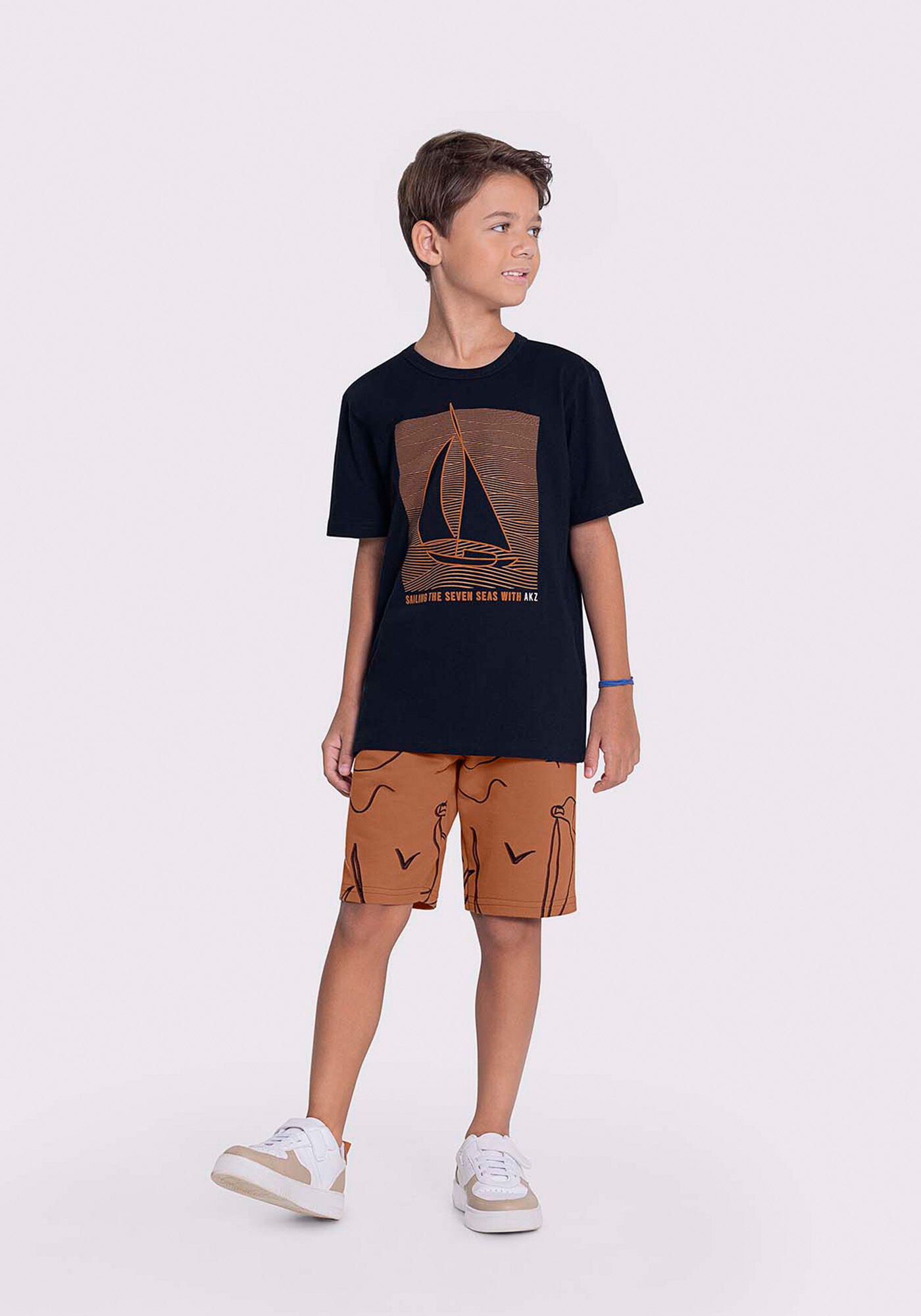 スーパーセール 半額タイムセール Blusa Com Estampado Infantil Conjunto E Smile Midi Saia 靴
