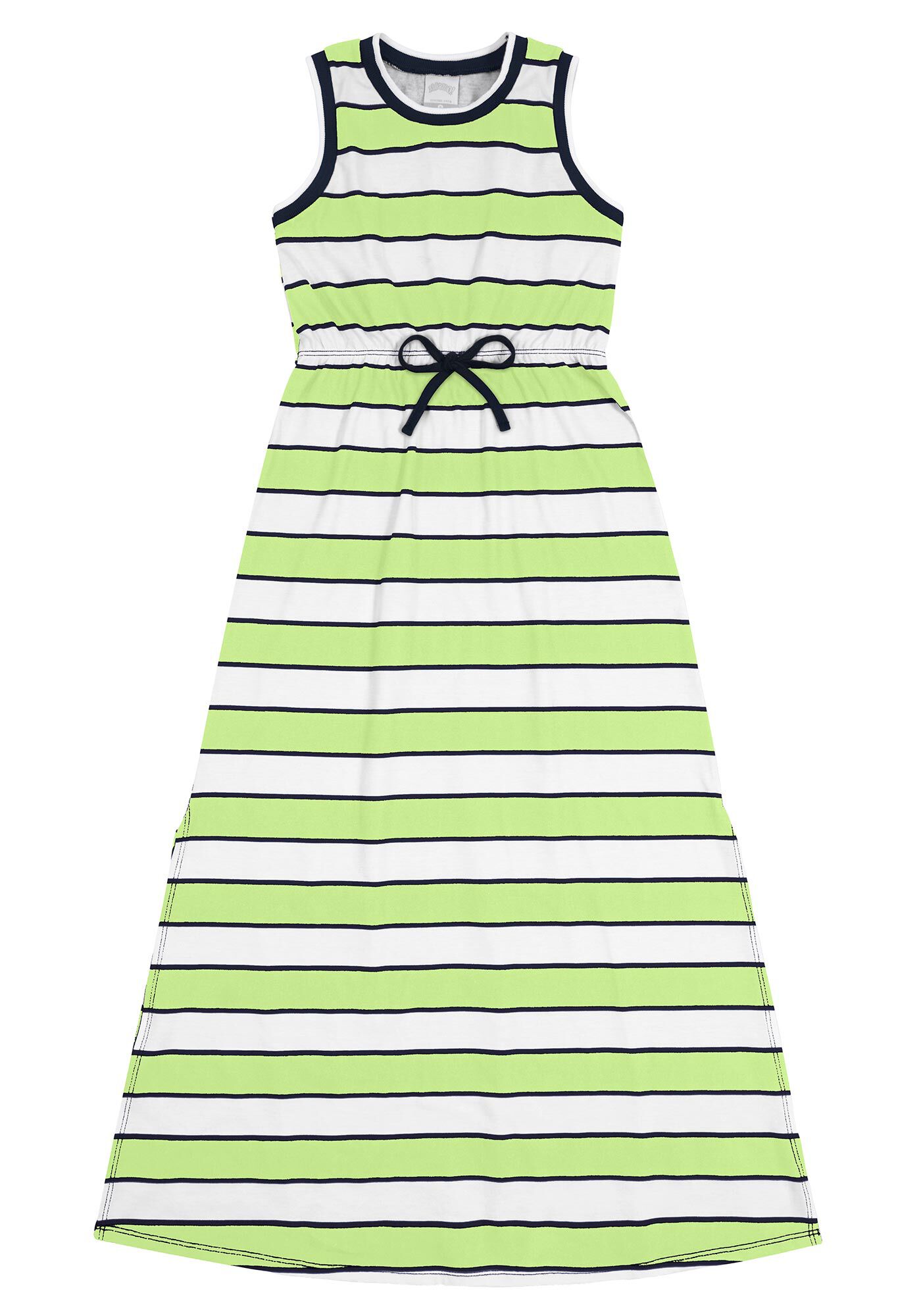Vestido longo infantil listrado hot sale