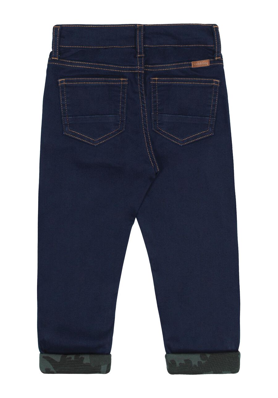 Calça Jeans Infantil Menino com Forro Camuflado, JEANS, large.