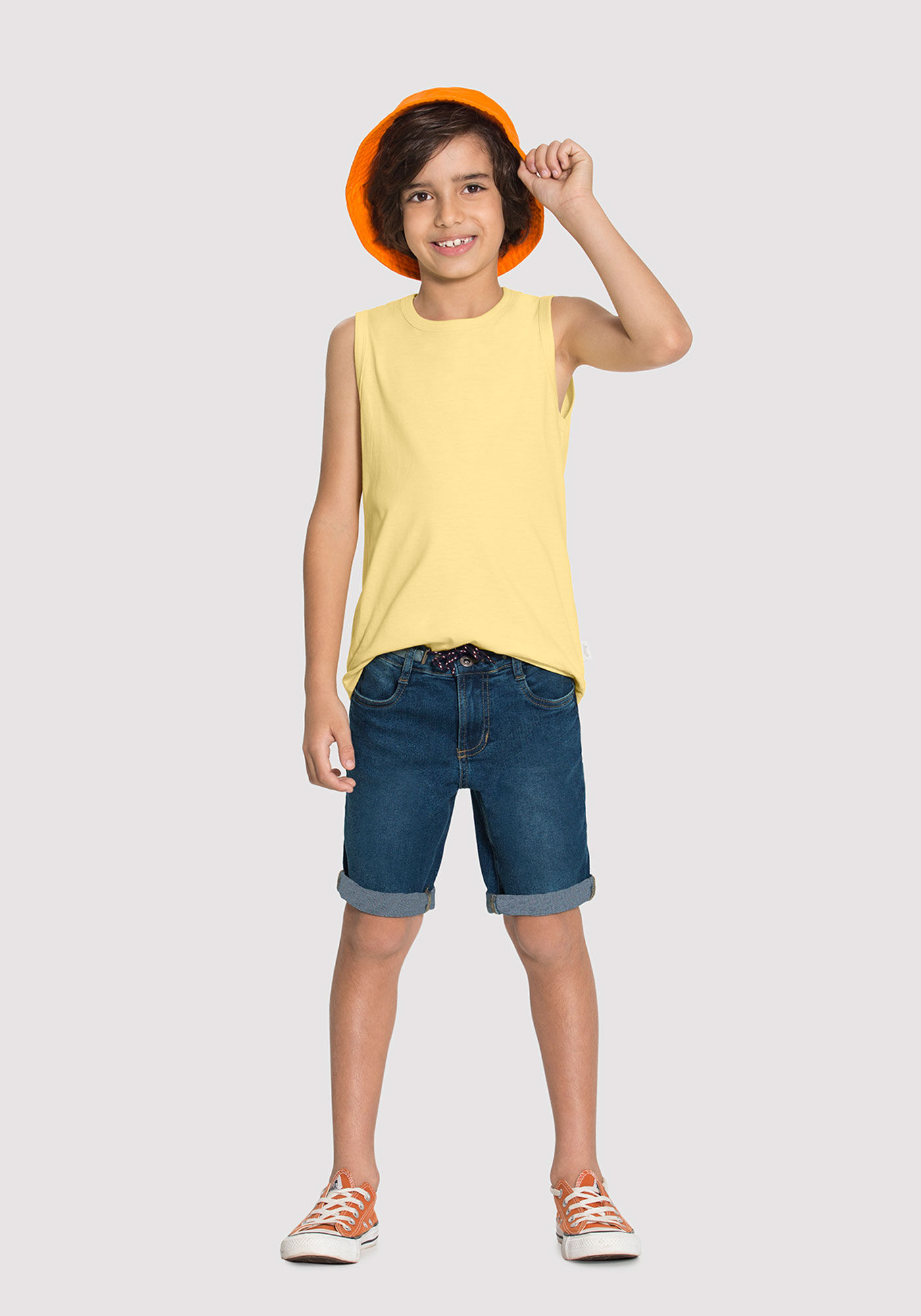 Bermuda Jeans Infantil Menino com Cadar o