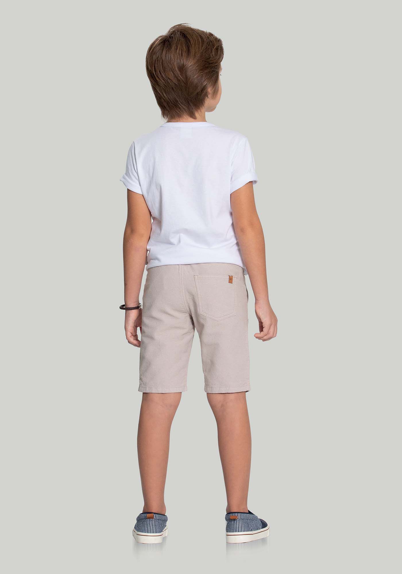 Bermuda sarja cheap bege infantil