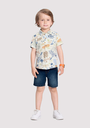 Camisa Manga Curta Infantil Menino Estampada, JUNGLE OFF, large.