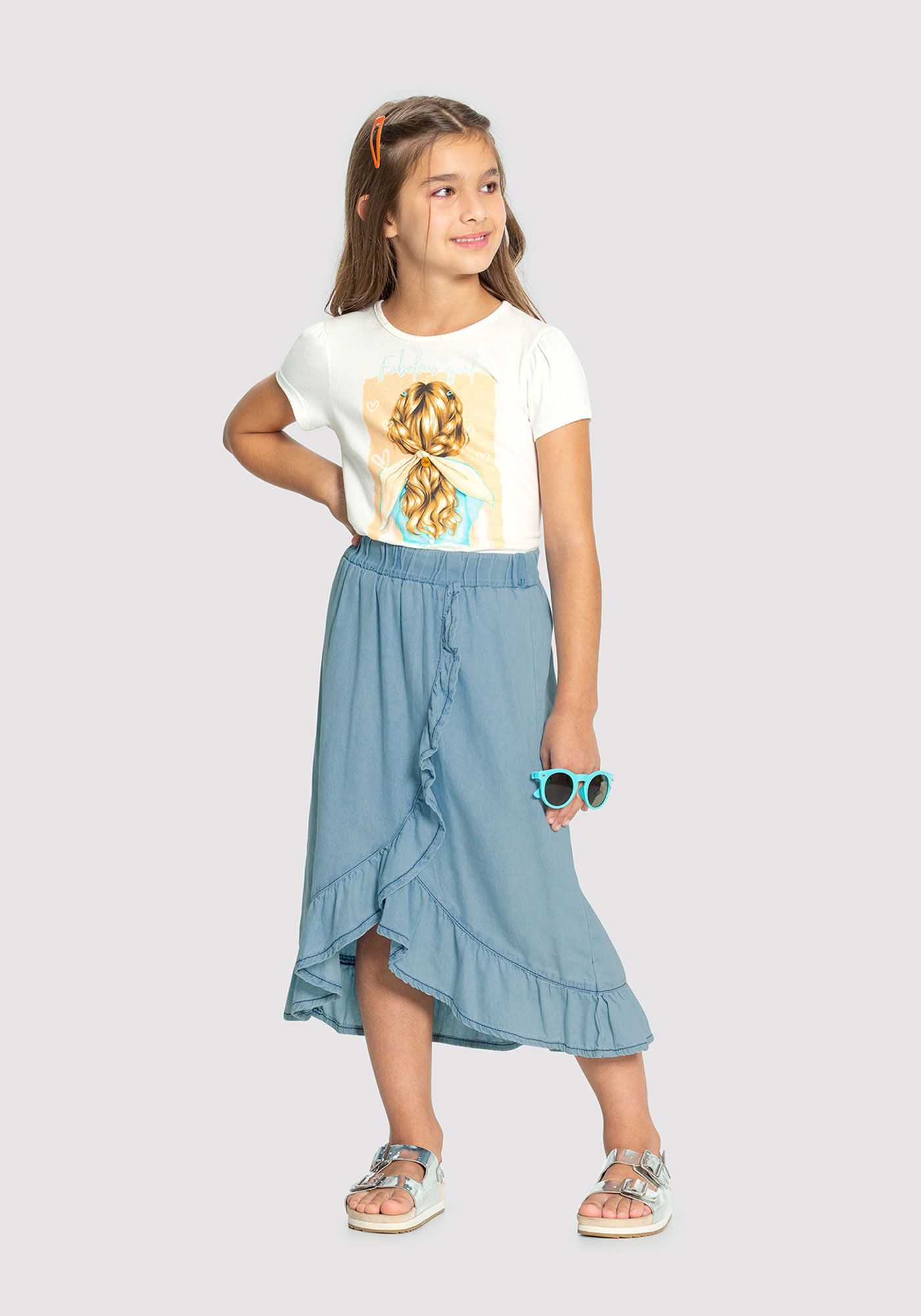 Saia midi best sale infantil