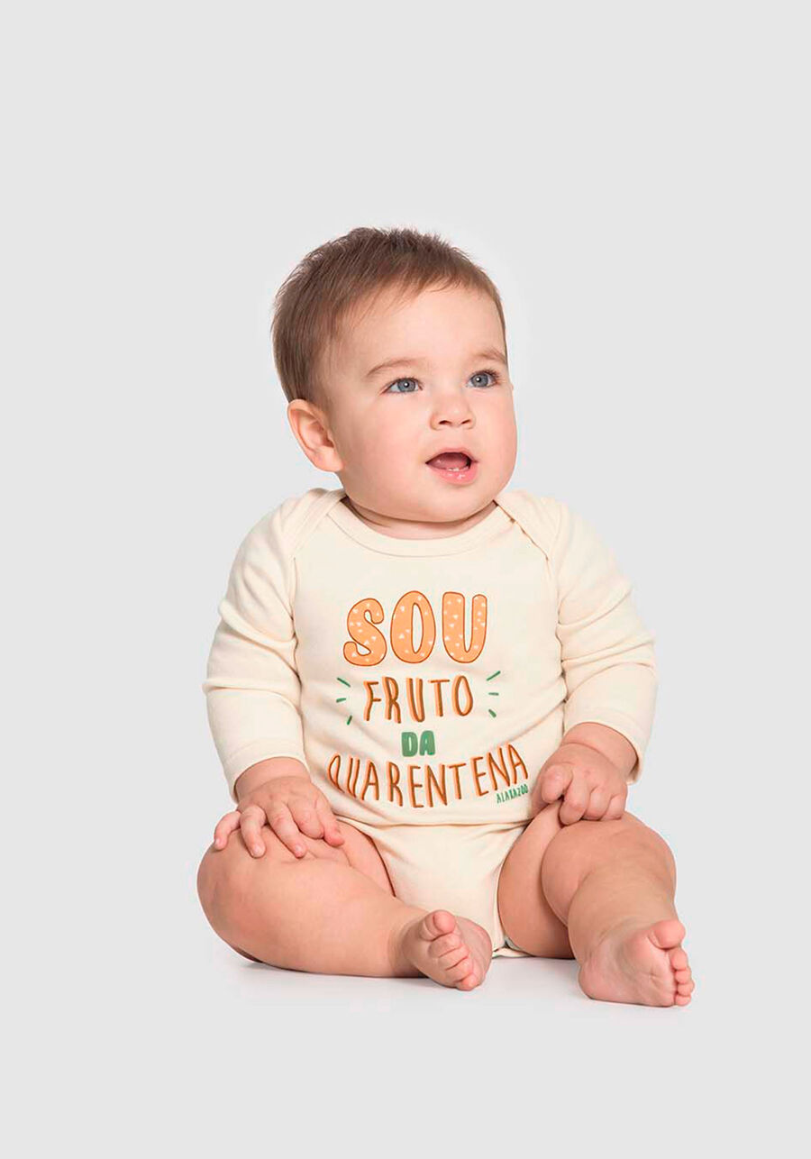 Body Manga Longa em Malha Estampado, FRUTO. Body Manga Longa em Malha Estampado, FRUTO, large.