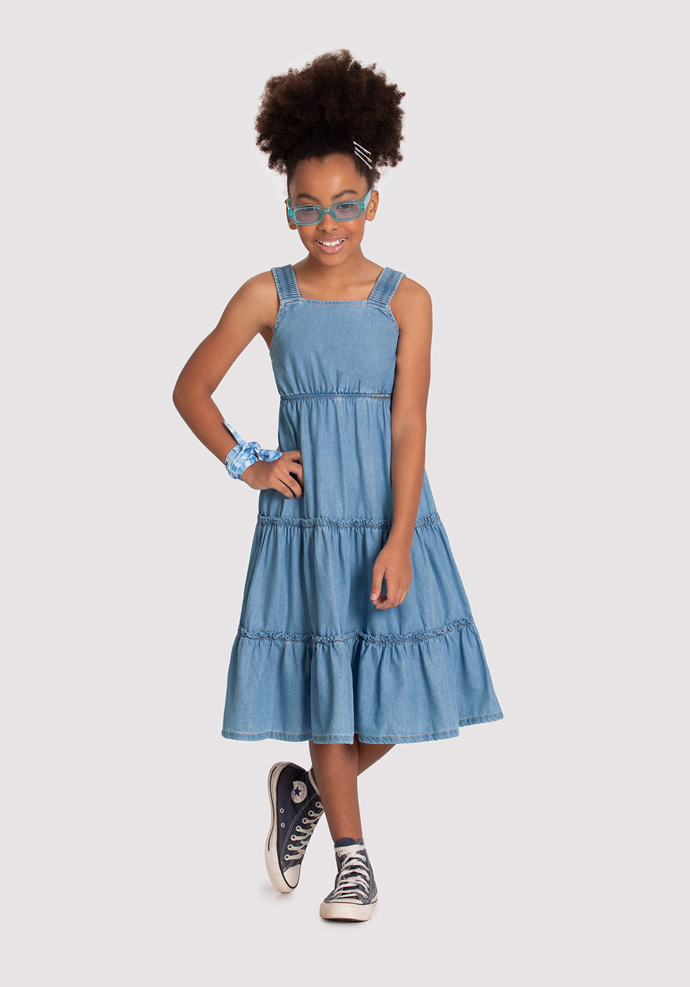 Vestido jeans infanto juvenil sale