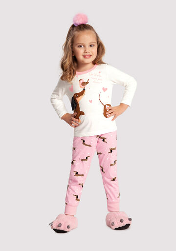 Pijama Infantil Menina Brilha no Escuro, STAR DOGS ROSA, large.