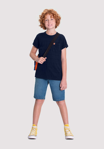 Camiseta Infantil Menino em Malha com Bolso, MARINHO ACTION, large.