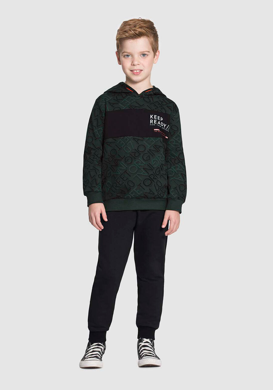 Conjunto Blusão Estampado e Calça Jogging, URBANO VERDE E. Conjunto Blusão Estampado e Calça Jogging, URBANO VERDE E, large.