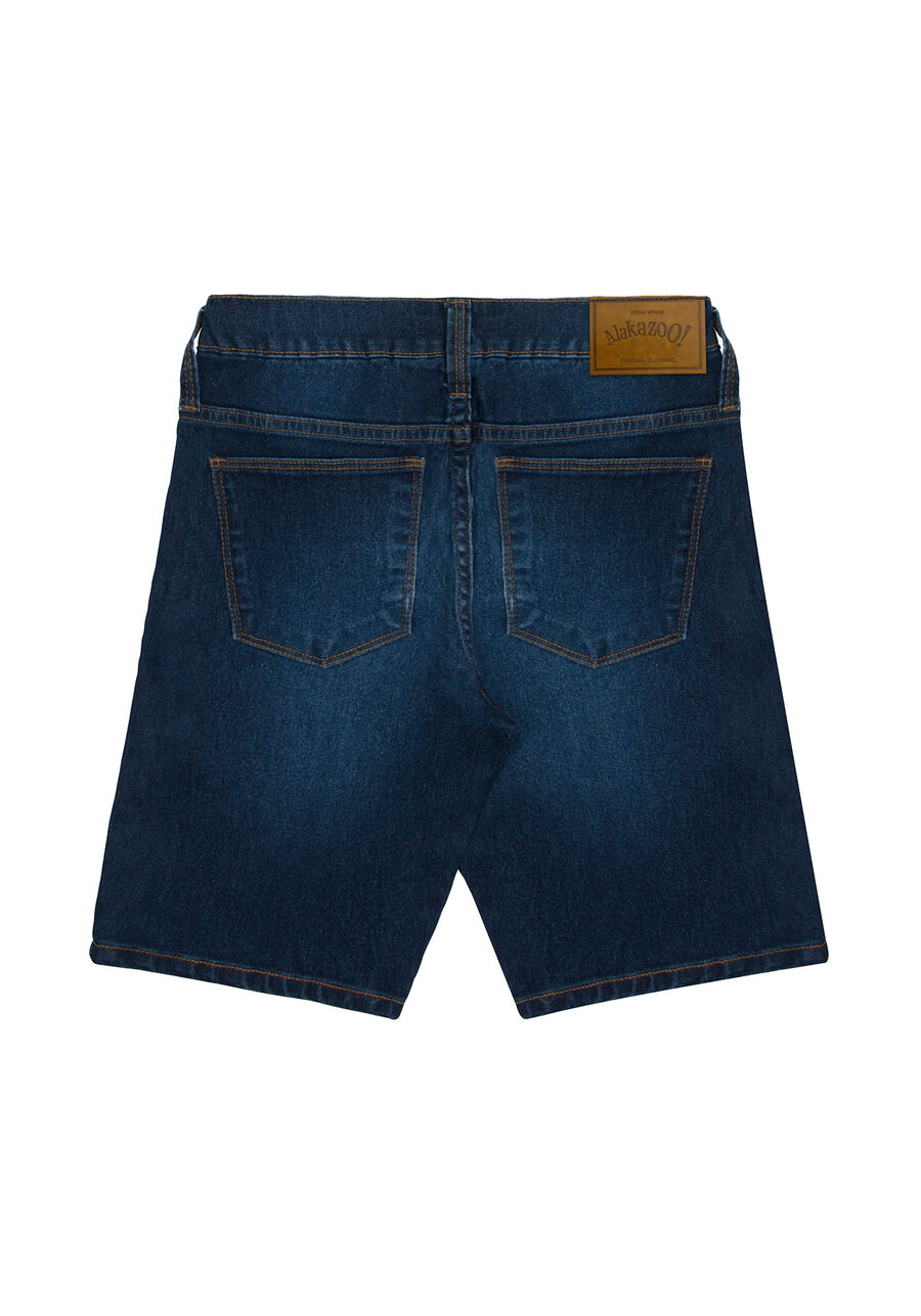 Bermuda Jeans Infantil Menino com Cós Regulável, JEANS, large.