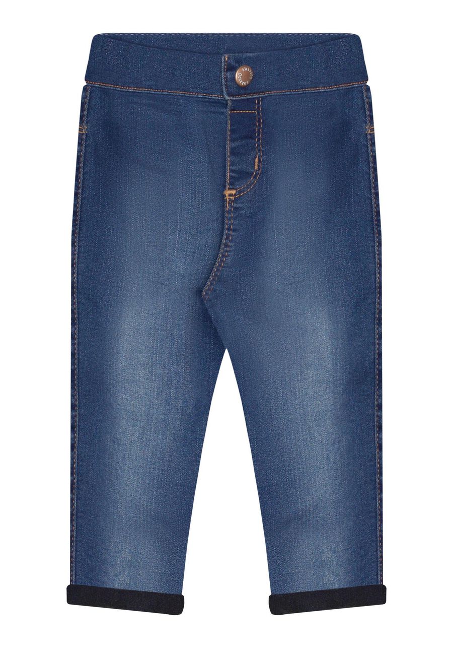 Calça Jeans Skinny Menina Com Elastano E Cintura Ajustável, JEANS. Calça Jeans Skinny Menina Com Elastano E Cintura Ajustável, JEANS, large.