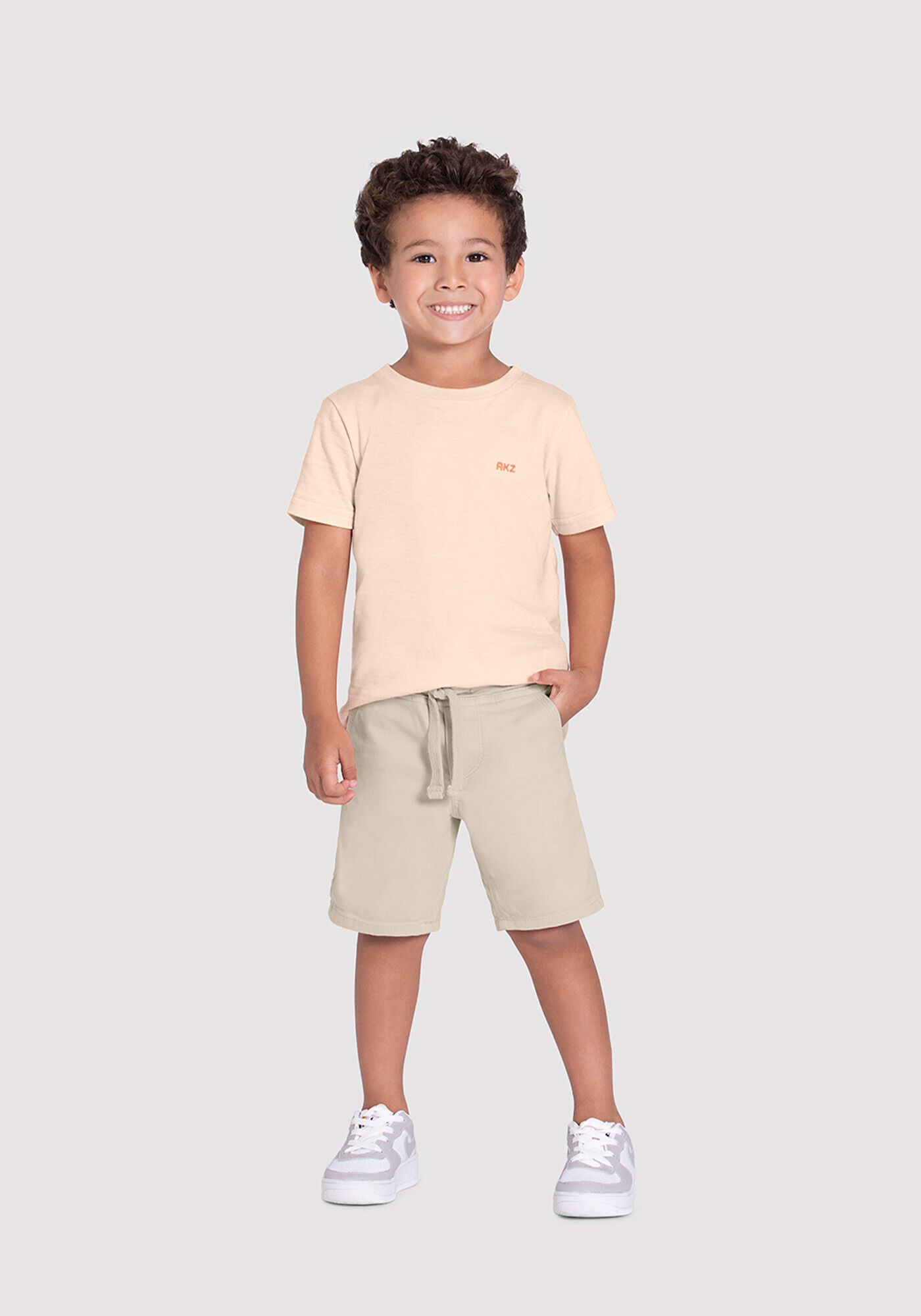 Bermuda sarja shop bege infantil