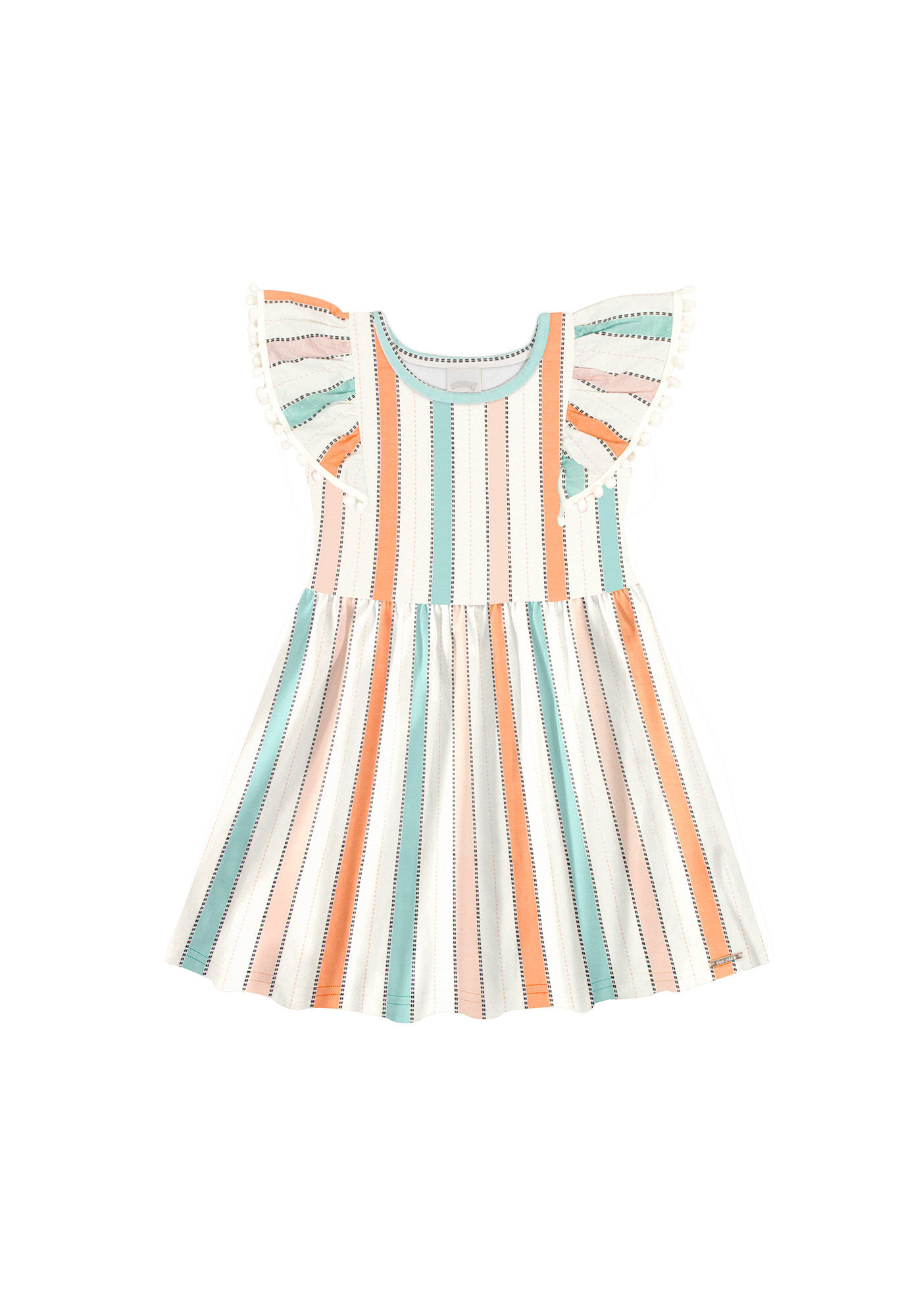 Vestido listrado cheap colorido curto