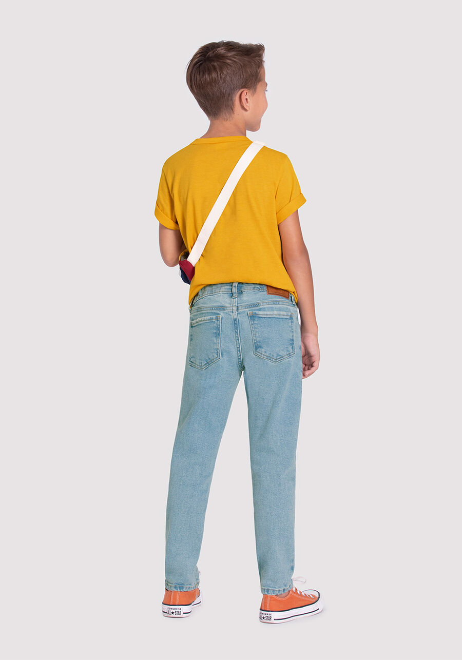 Calça Jeans Infantil Skinny com Cintura Ajustável, JEANS. Calça Jeans Infantil Skinny com Cintura Ajustável, JEANS, large.