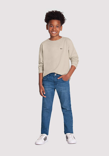 Calça Jeans Infantil Menino Skinny com Elastano, JEANS, large.