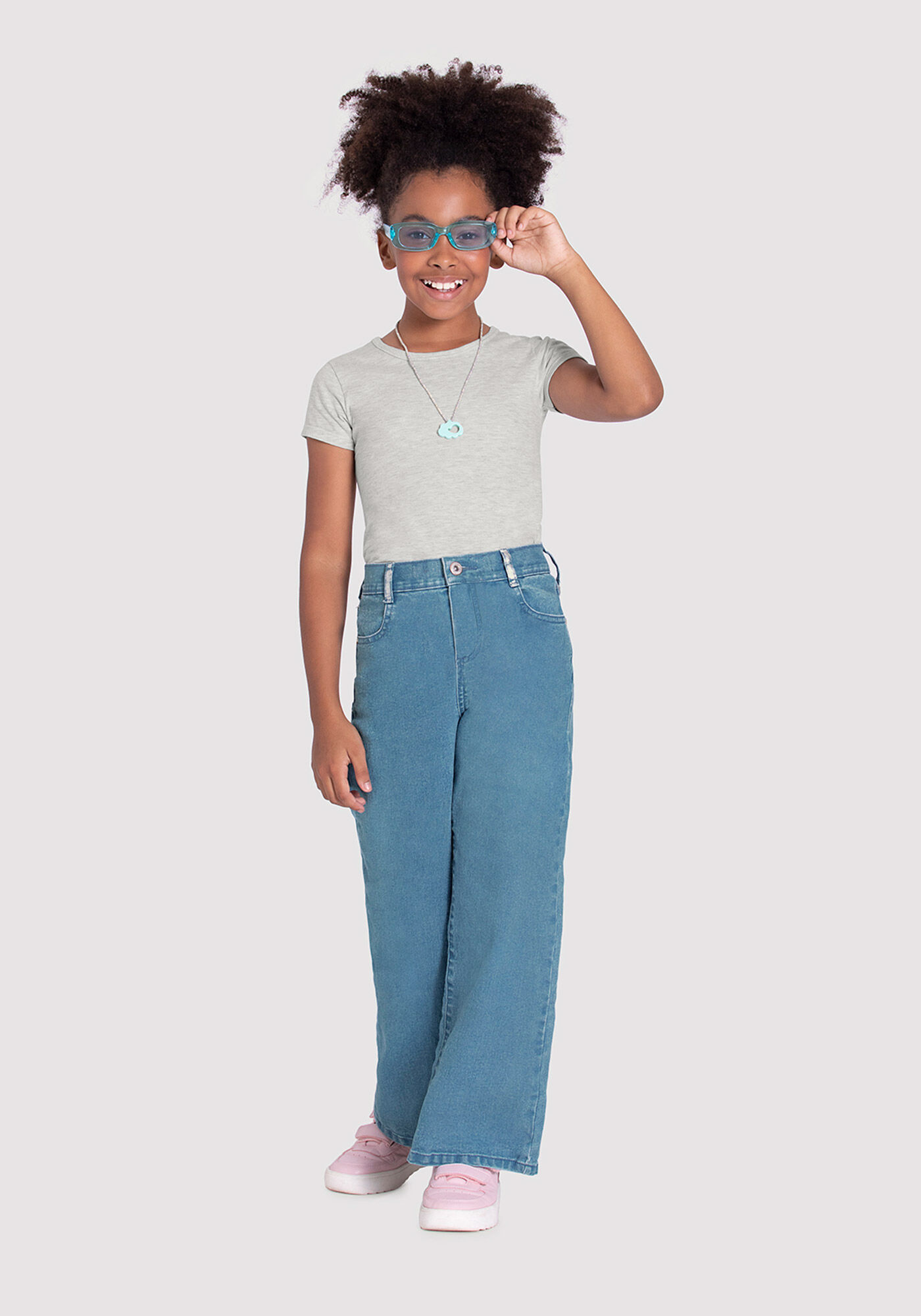 Calça legging infantil jeans hot sale