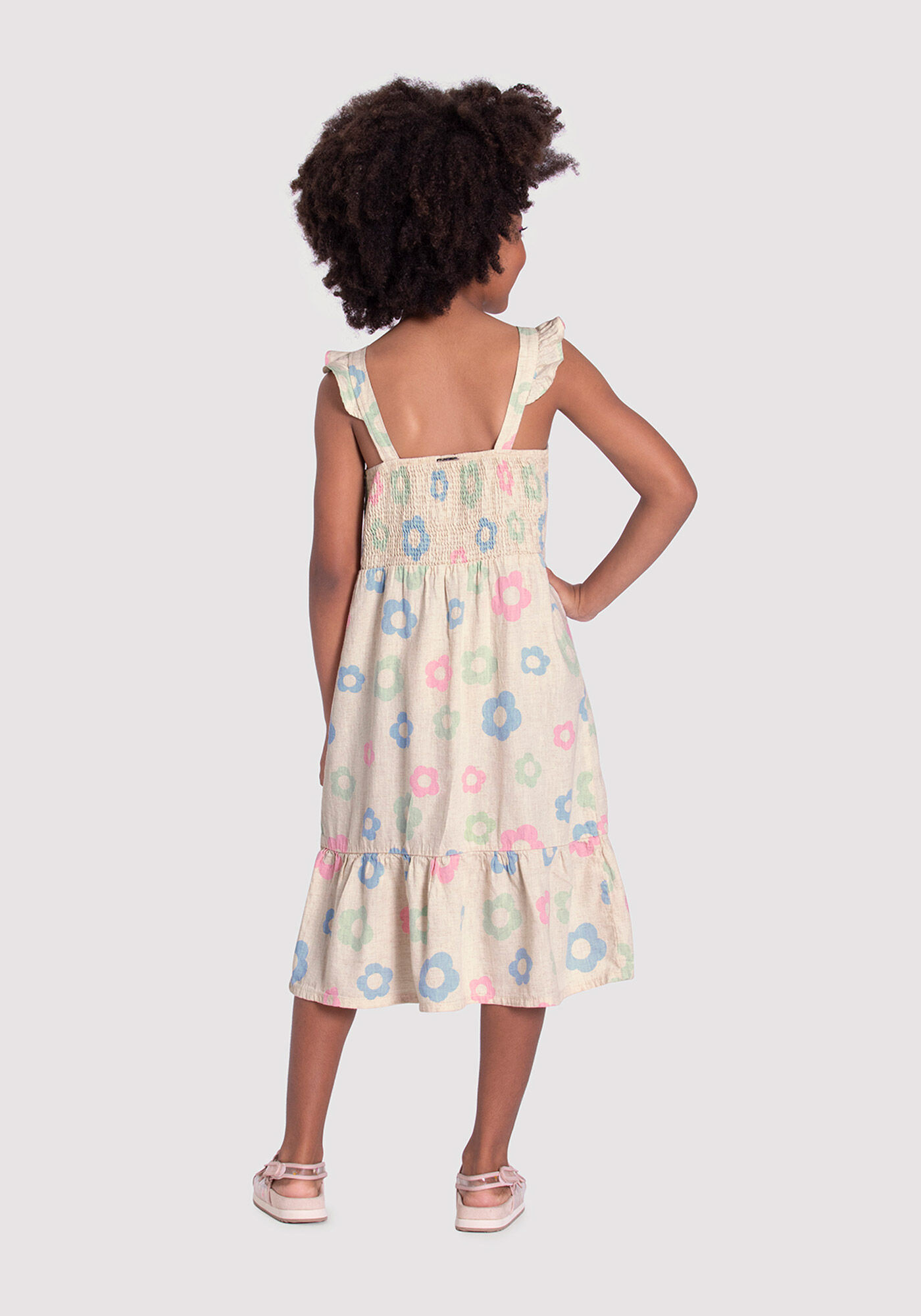 Vestido de top sarja infantil