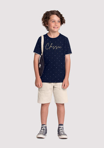 Camiseta Infantil Menino Estampada com Bordado, ALFABETO MARINHO, large.
