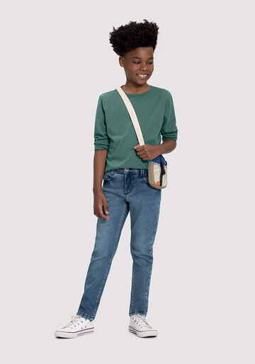 Calça Jeans Infantil Menino com Cintura Ajustável, JEANS, large.