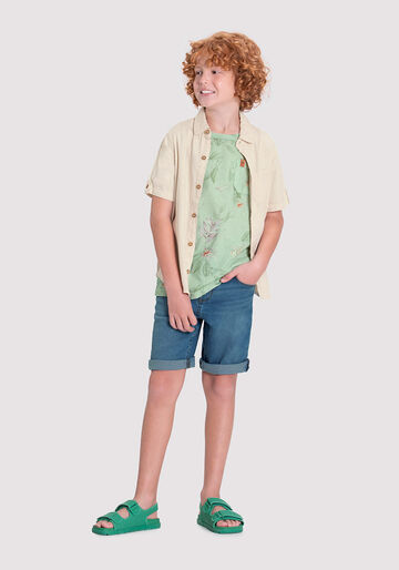 Camiseta Infantil Menino Estampada com Bolso, NATUREZA VERDE, large.