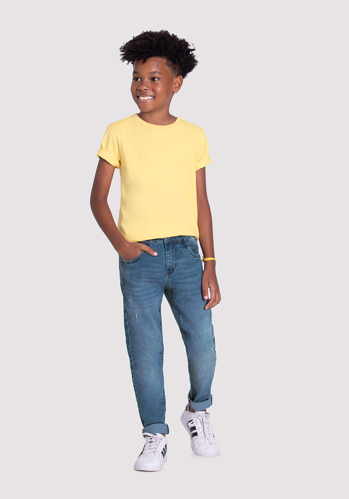 Cal a Jeans Infantil Skinny com Cintura Ajust vel Alakazoo