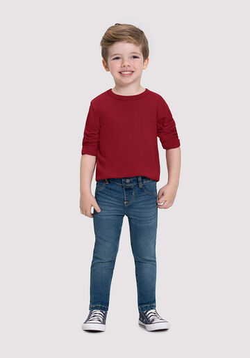 Calça Jeans Infantil Menino Skinny Estique-se, JEANS, large.