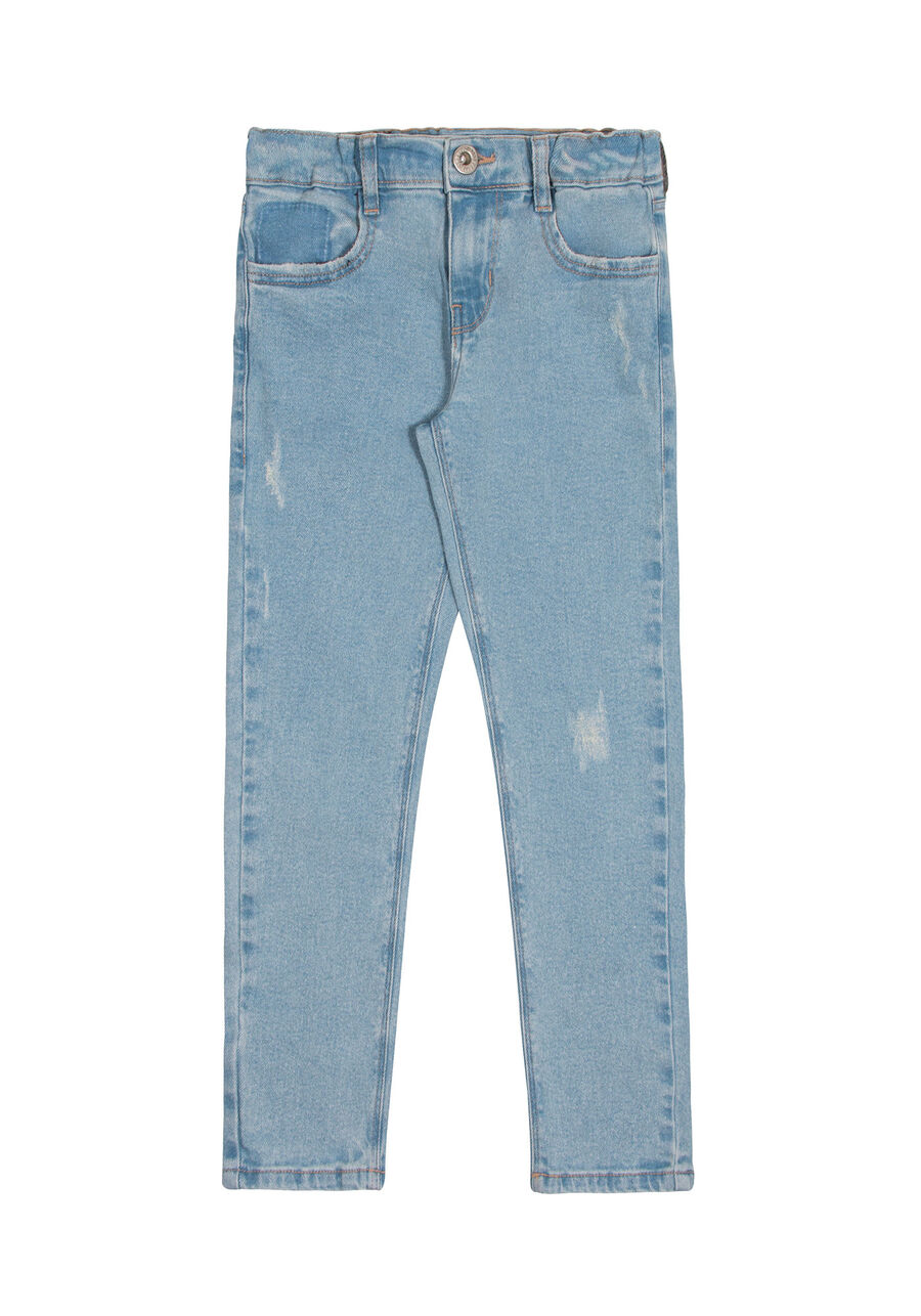 Calça Jeans Infantil Skinny com Cintura Ajustável, JEANS, large.