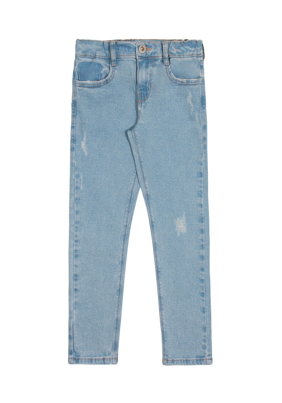 Calça Jeans Infantil Skinny com Cintura Ajustável, JEANS. Calça Jeans Infantil Skinny com Cintura Ajustável, JEANS, large.