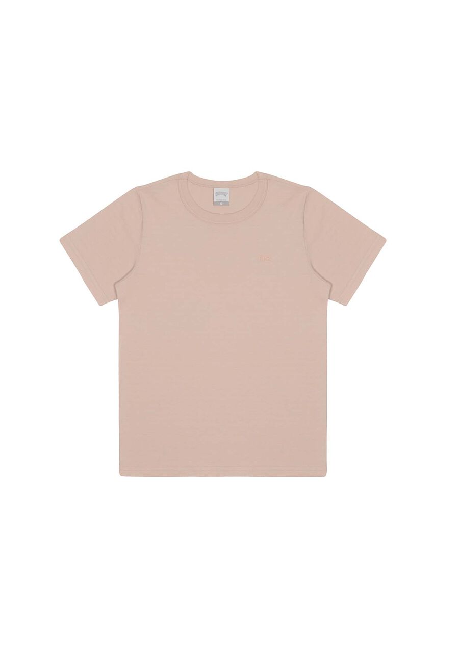 Camiseta Básica Infantil Com Bordado Em Malha De Algodão, ROSA PLANE. Camiseta Básica Infantil Com Bordado Em Malha De Algodão, ROSA PLANE, large.