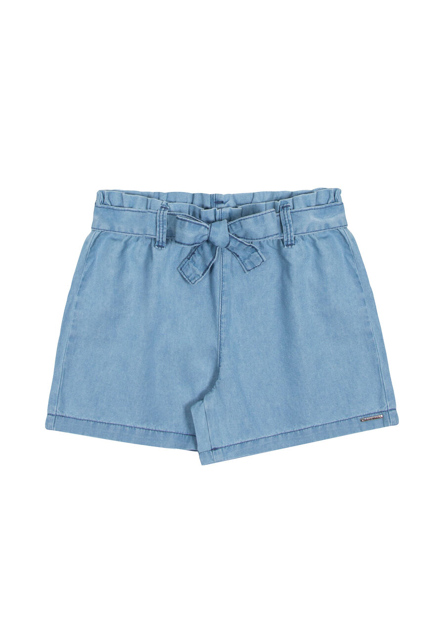 Shorts Jeans Infantil Menina com Cinto, JEANS, large.