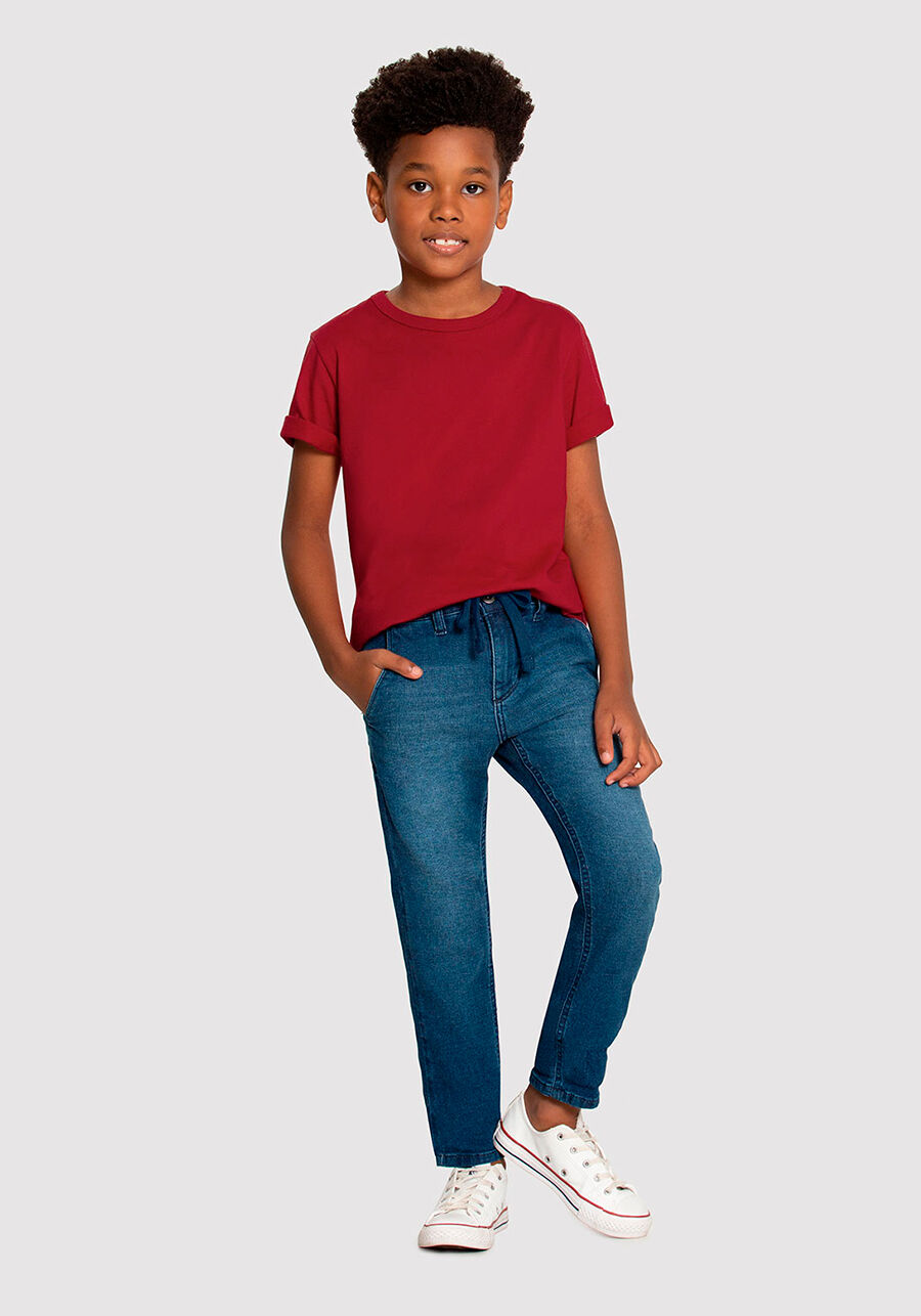 Cal a Jeans Infantil Menino Skinny com Cadar o