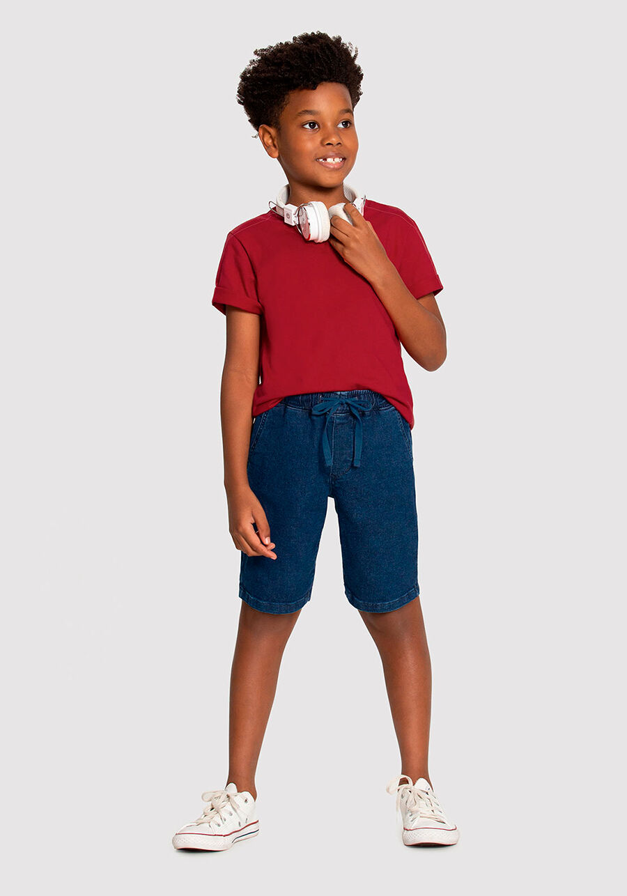 Bermuda Jeans Infantil Menino Jogging Alakazoo