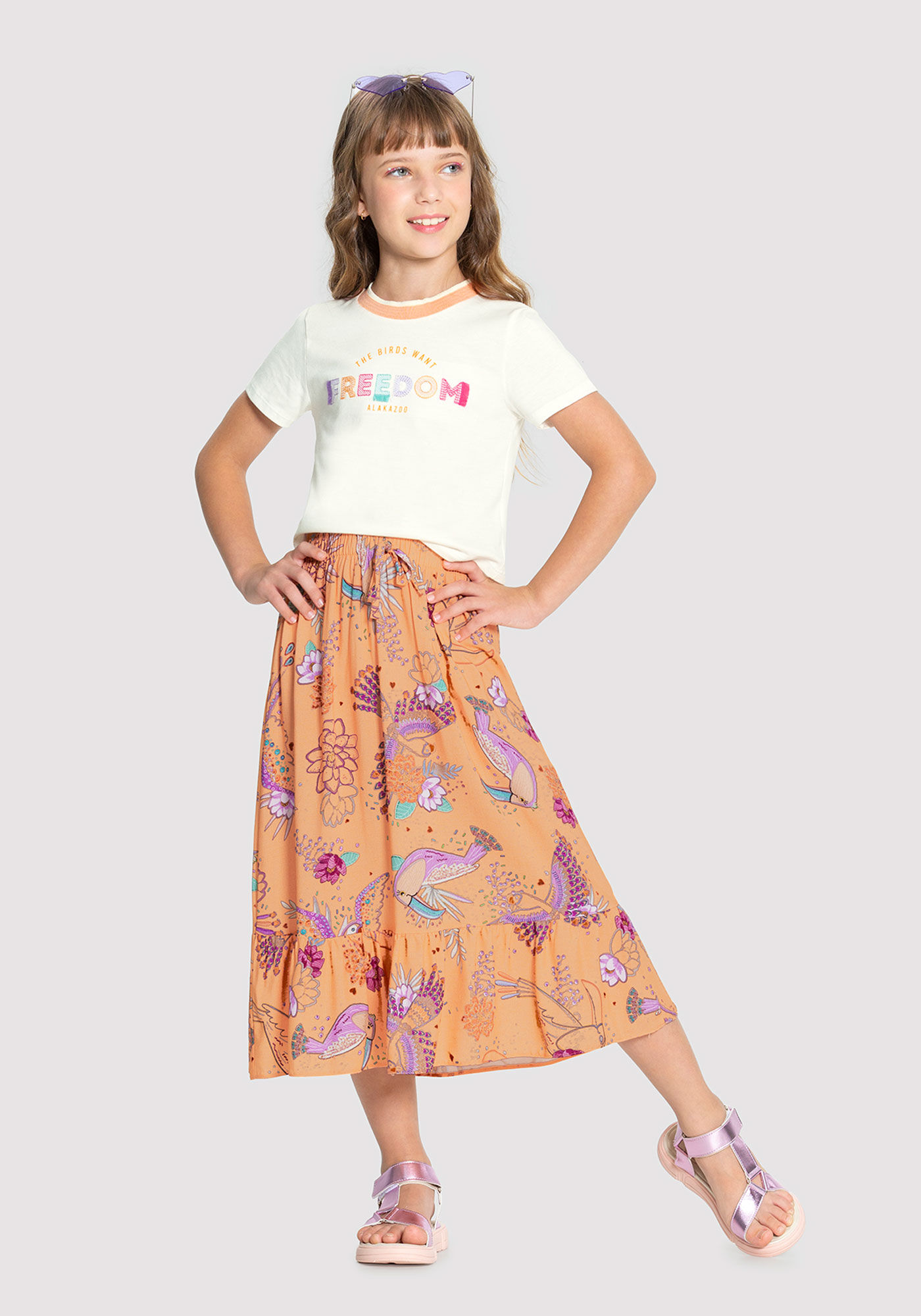 Saia midi infantil preta on sale