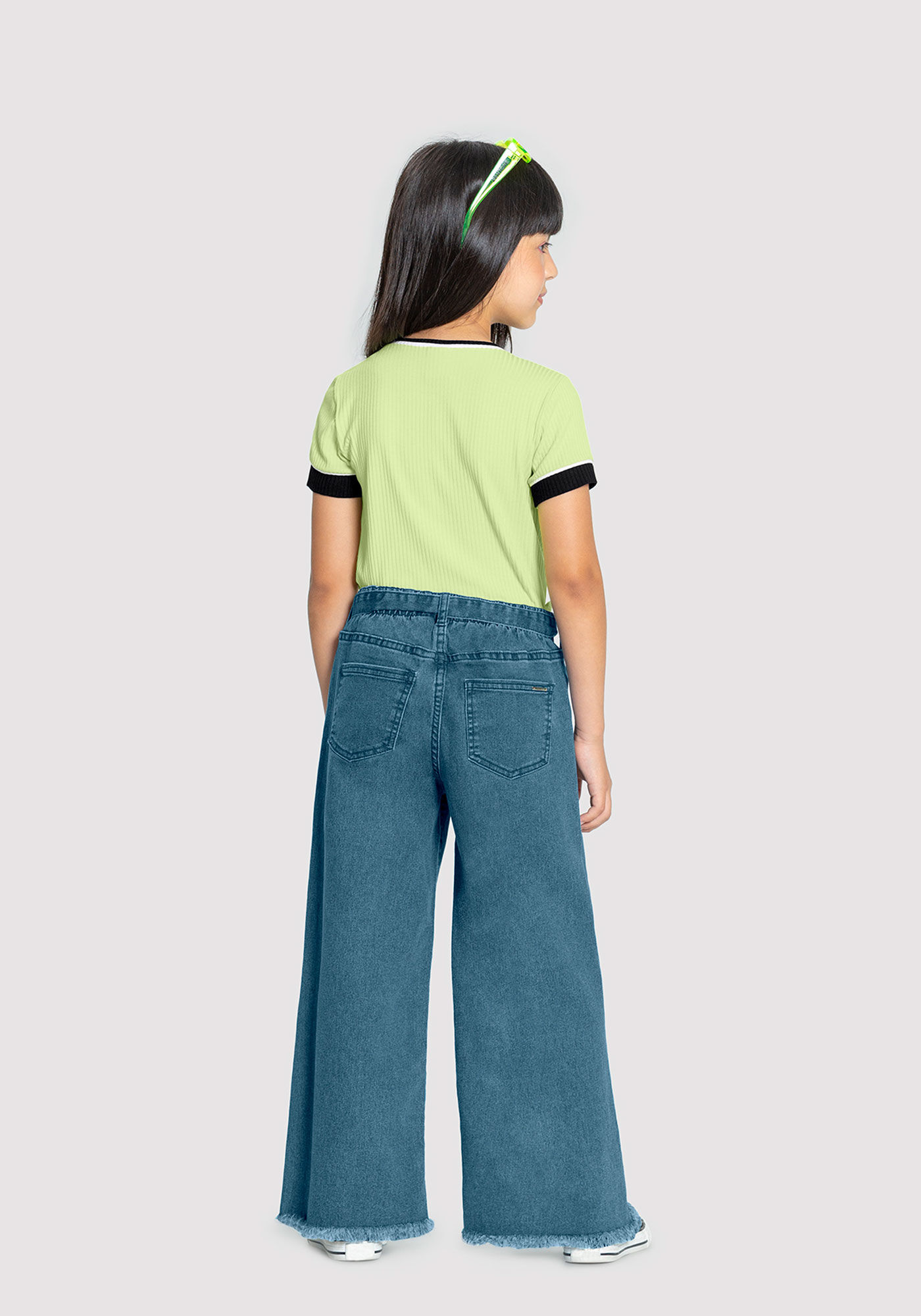 Calça jeans com elastico na cintura infantil deals
