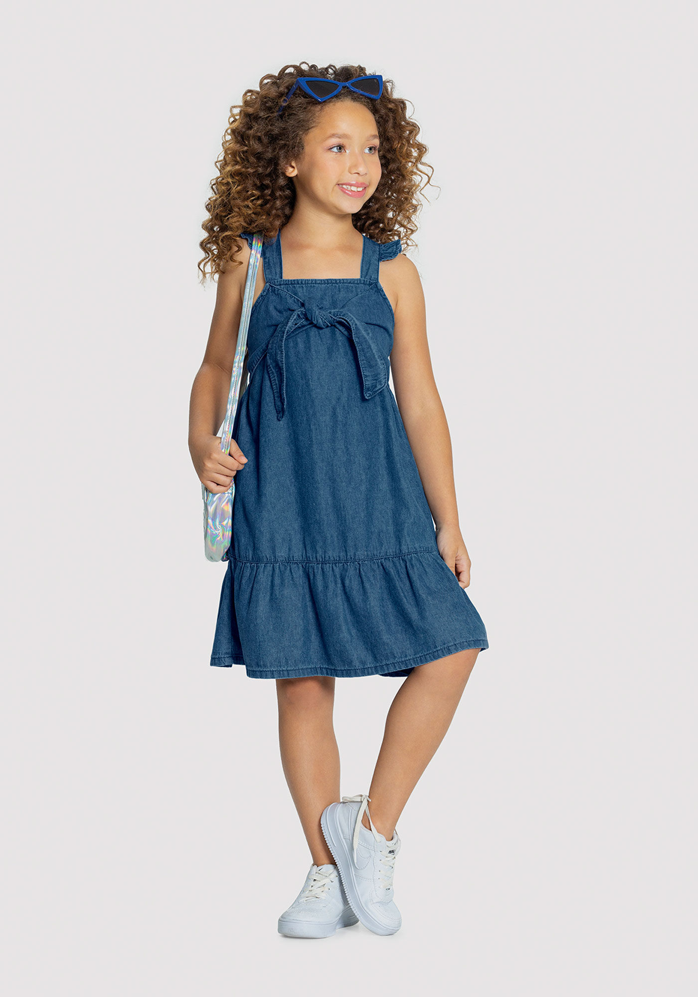 Vestido de shop criança jeans