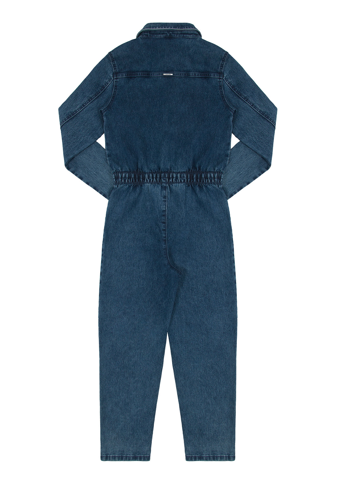 Macac o Jeans Feminino com Manga Longa e Cinto Alakazoo