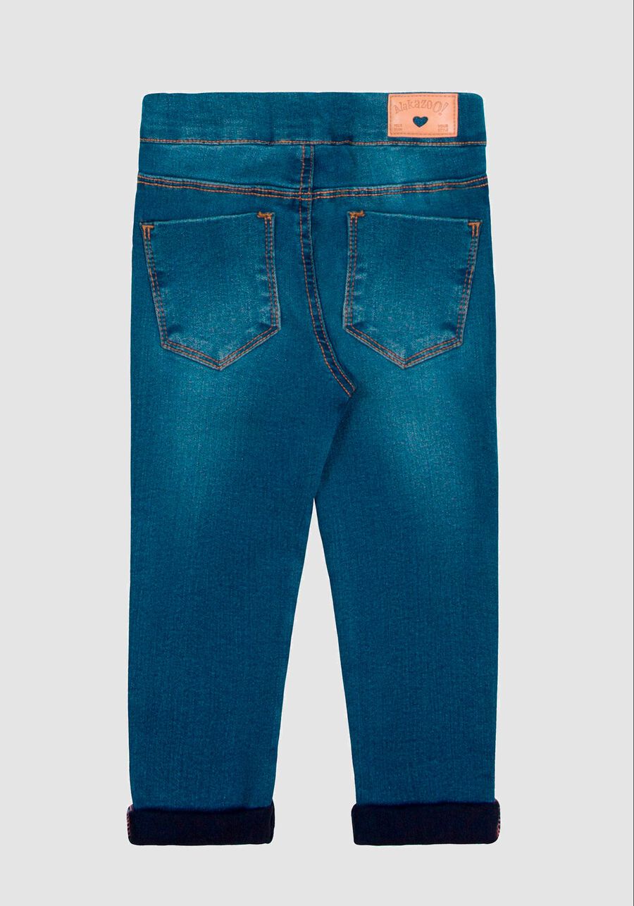 Calça Jeans Skinny Menina Com Elastano E Cintura Ajustável, JEANS. Calça Jeans Skinny Menina Com Elastano E Cintura Ajustável, JEANS, large.