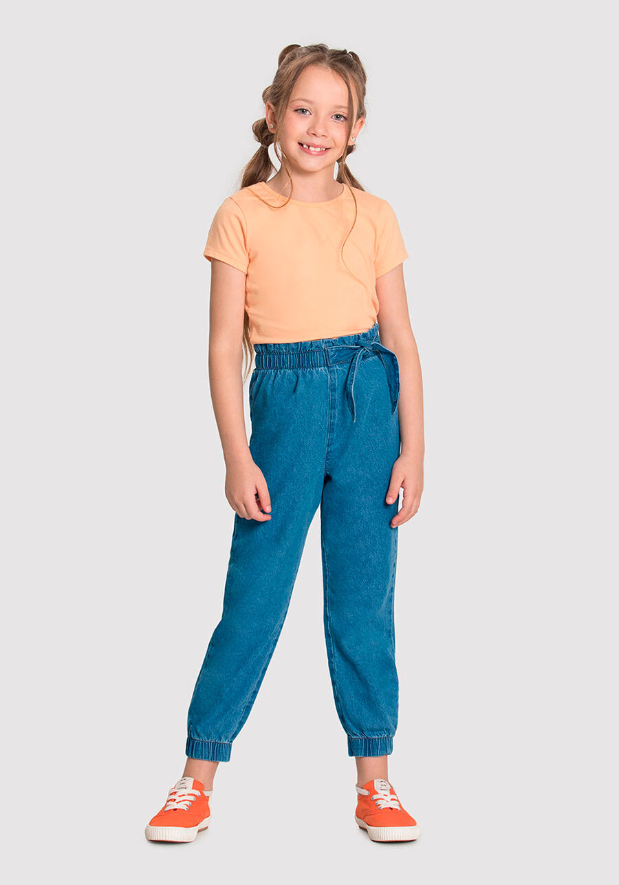 Calça jeans sales infantil colorida