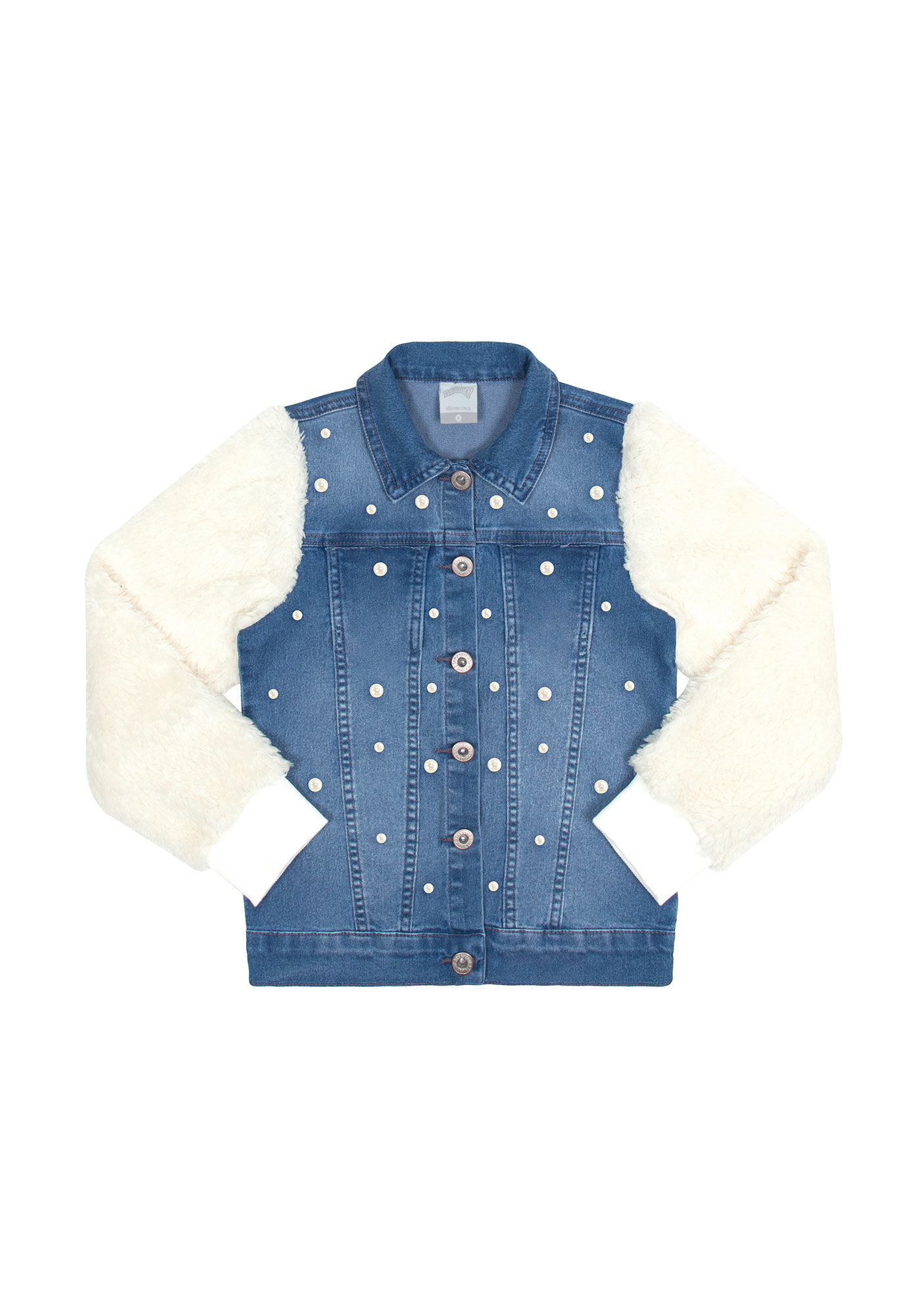 Jaqueta jeans feminina com hotsell perola