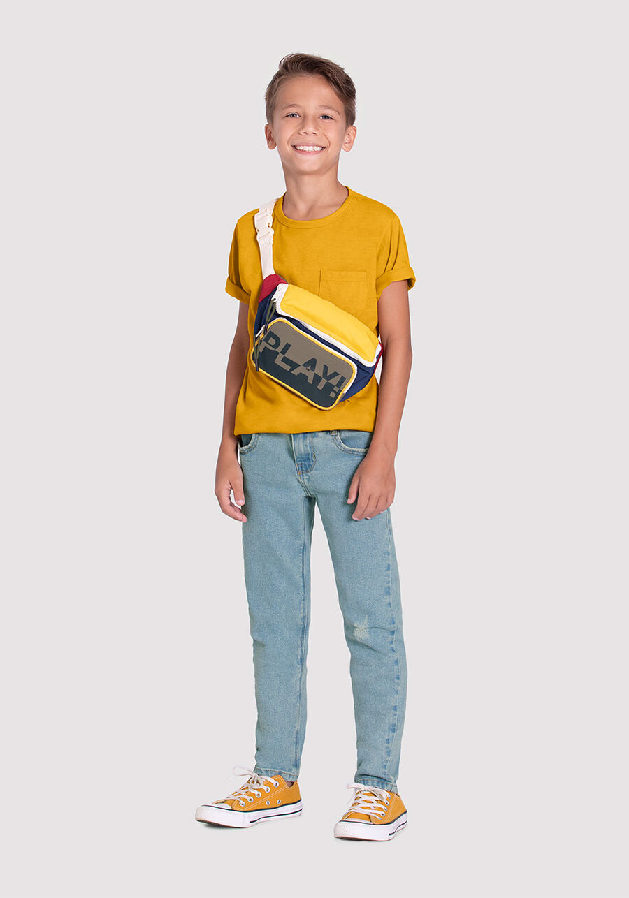 Calça Jeans Infantil Skinny com Cintura Ajustável, JEANS. Calça Jeans Infantil Skinny com Cintura Ajustável, JEANS, large.
