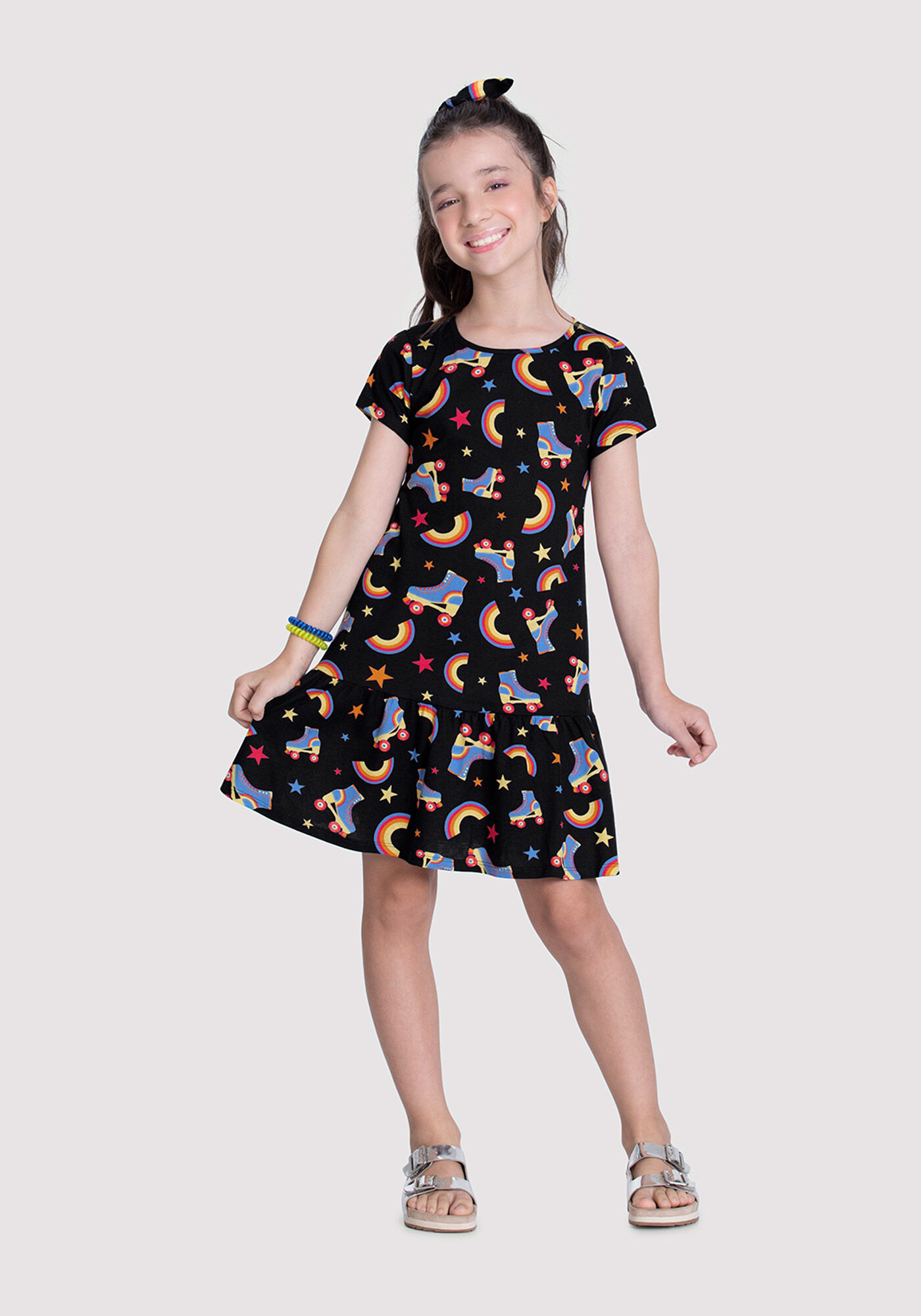 Vestido menina preto top