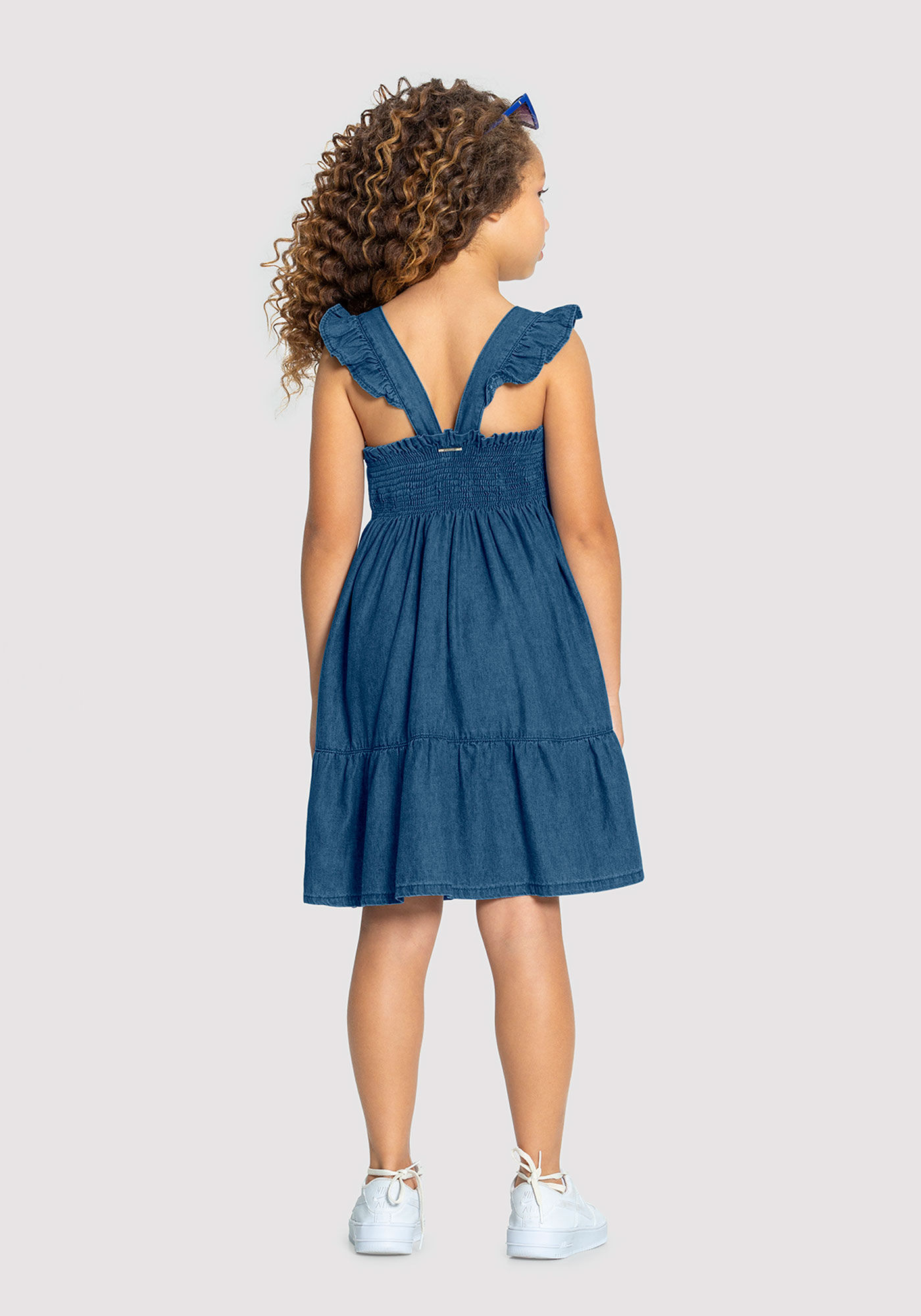 Vestidos jeans sales infantil 2017