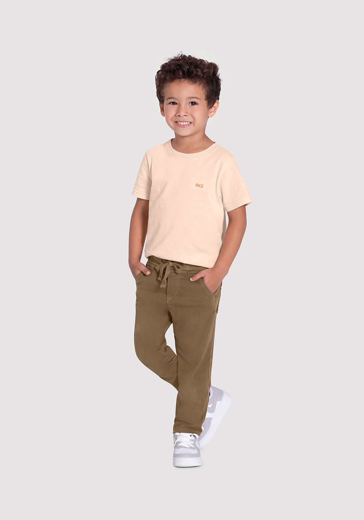 Calça sarja bege 2025 infantil