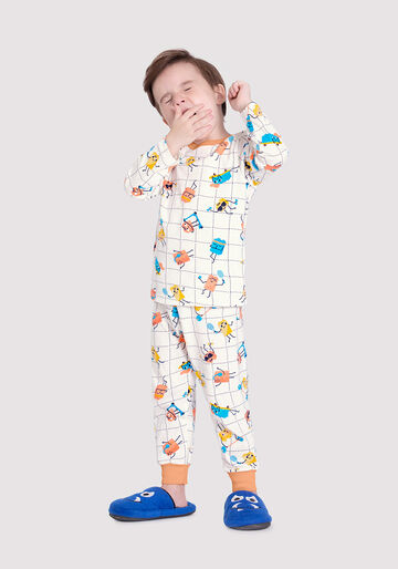 Pijama Longo Infantil Menino Estampado, LEGO OFF, large.