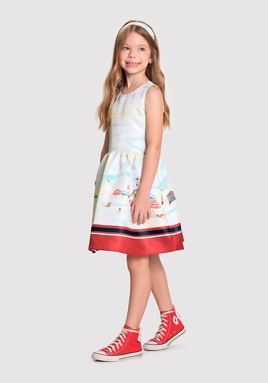 Vestido Curto Infantil Menina Evas Estampado