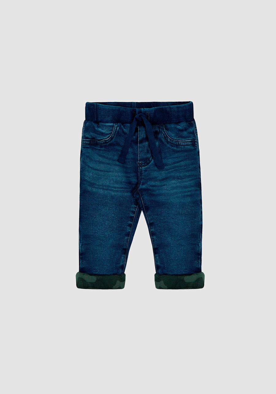 Calça Jeans Infantil Menino Skinny com Cadarço, JEANS, large.