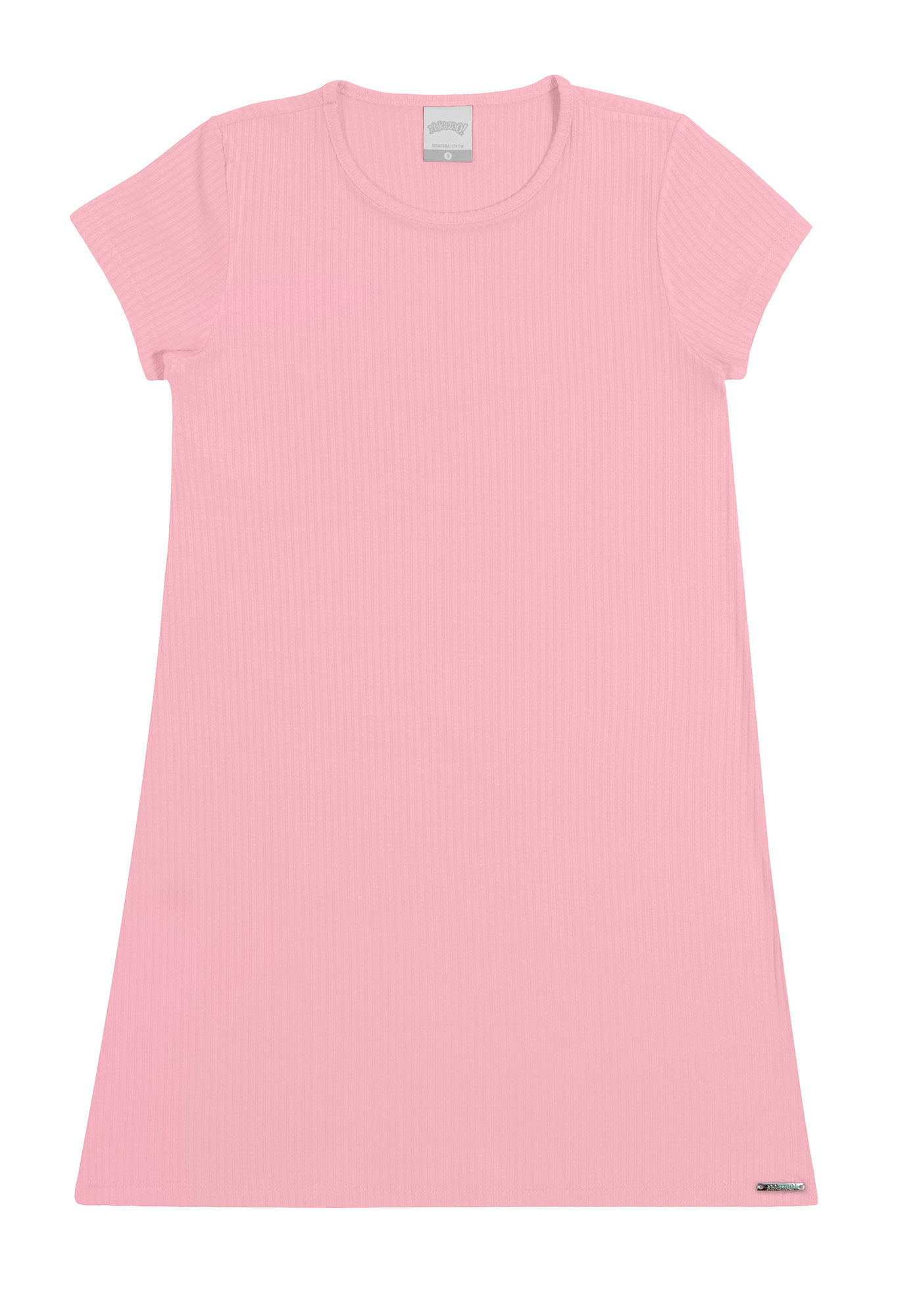Vestido Curto Infantil Menina Canelado B sico Alakazoo