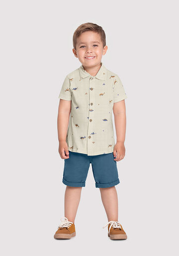 Conjunto Infantil Menino com Camisa Estampada, BORDADINOS OFF, large.