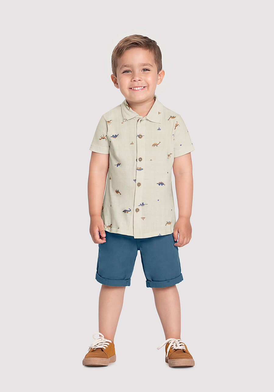 Conjunto Infantil Menino com Camisa Estampada, BORDADINOS OFF, large.