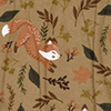 Vestido Estampado De Mangas Longas Infantil Em Meia Malha, RAPOSINHA BEGE, swatch.