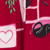 Pijama Infantil Menina em Moletom Estampado, GATINHAS VERMELHO, swatch.